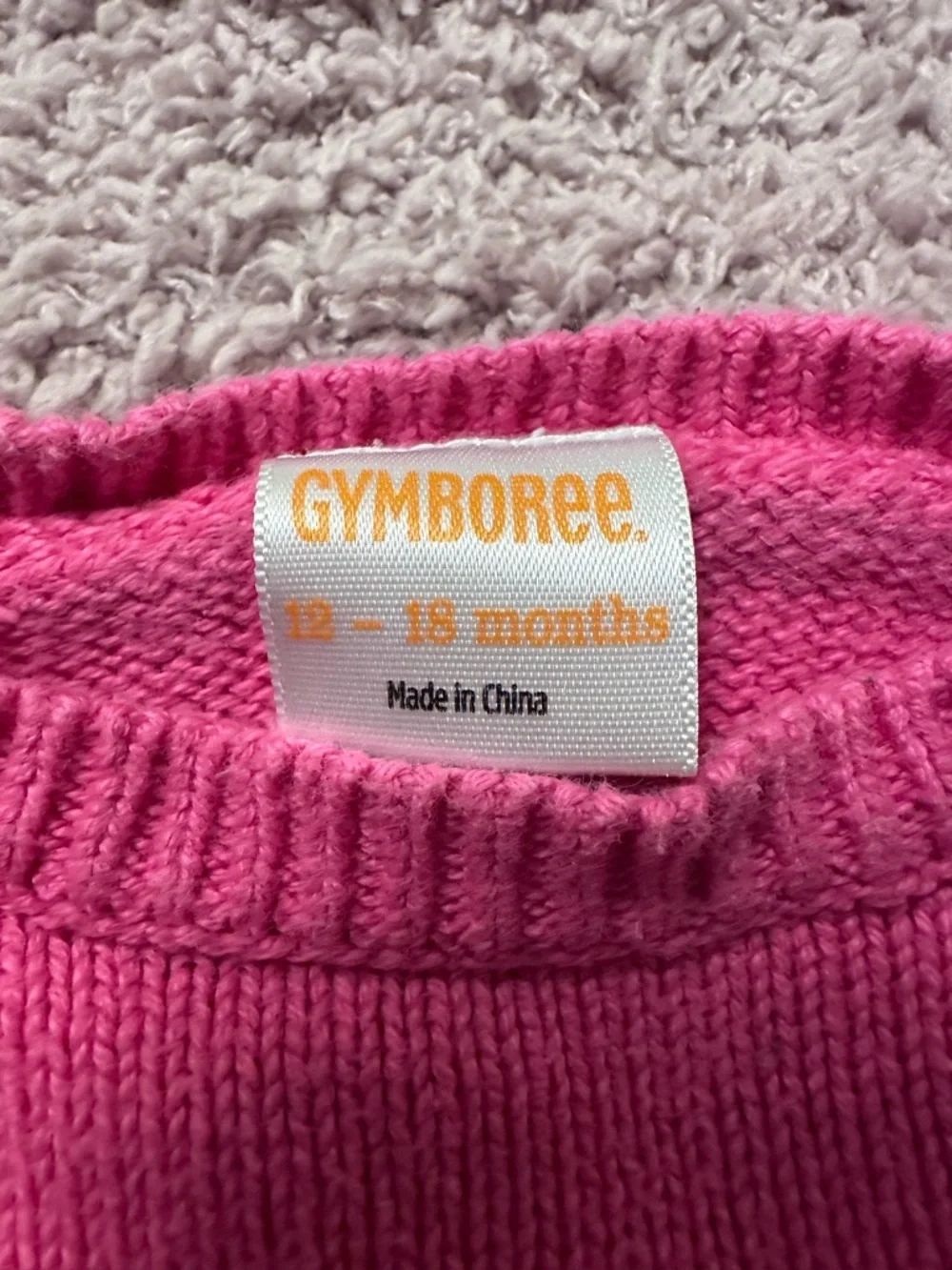 Gymboree Pink Bunny Sweater Dress 12–18M Toddler Spring Easter Dress